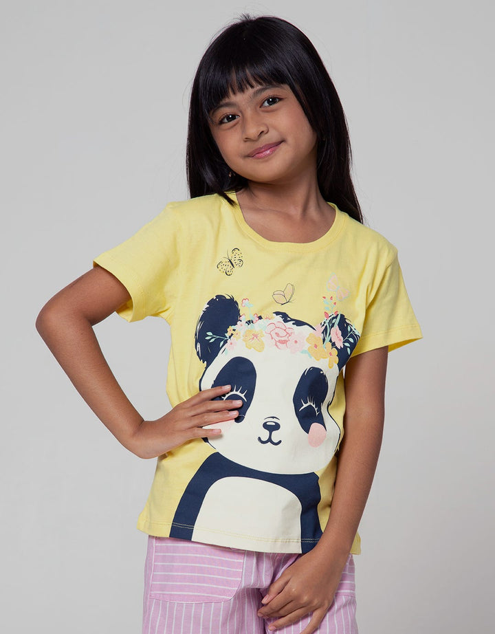 Little M Short Sleeve T-Shirt Basic Panda Summer
