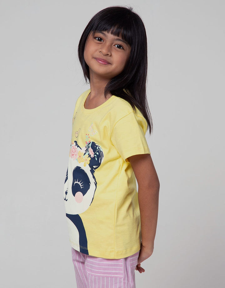 Little M Short Sleeve T-Shirt Basic Panda Summer