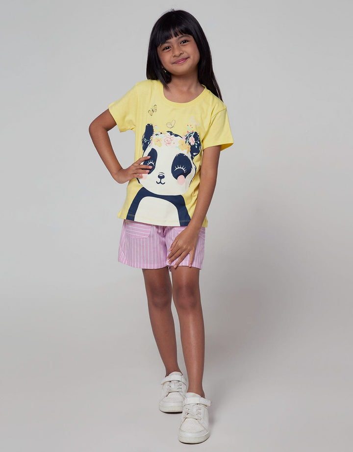 Little M Short Sleeve T-Shirt Basic Panda Summer