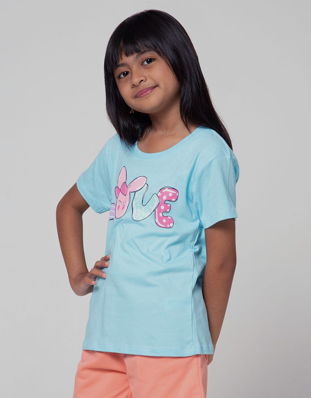 Little M Short Sleeve T-Shirt Basic Love Bunny