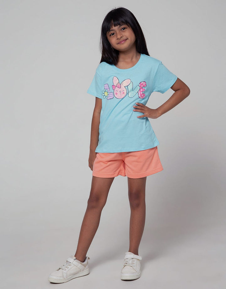Little M Short Sleeve T-Shirt Basic Love Bunny