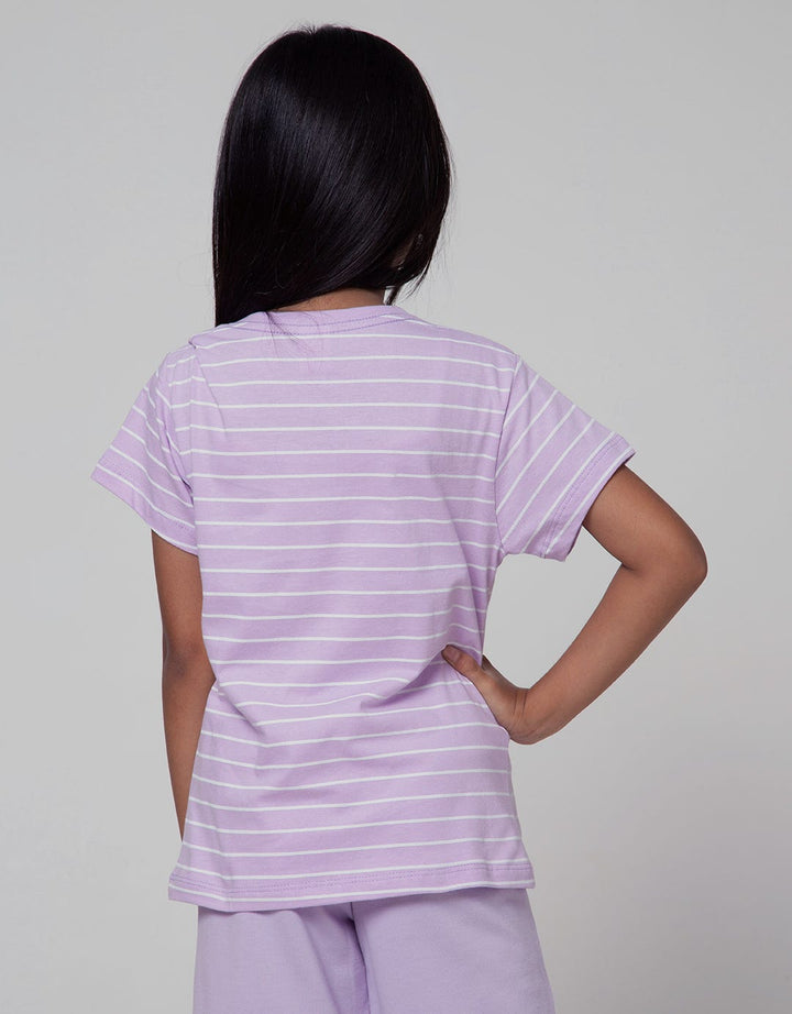 Little M Short Sleeve T-Shirt Basic Stripe Doodle