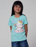 Little M Short Sleeve T-Shirt Basic Stripe Unicorn