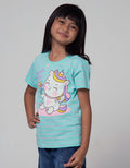 Little M Short Sleeve T-Shirt Basic Stripe Unicorn