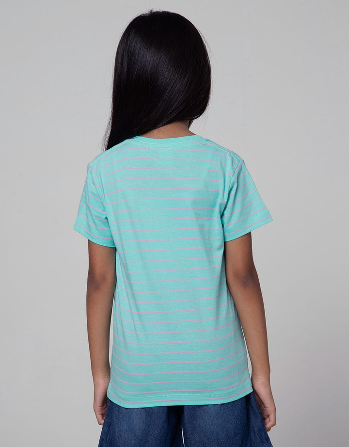 Little M Short Sleeve T-Shirt Basic Stripe Unicorn