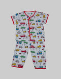 Pipiniko Top - Bottom Woven Car Pajama Set