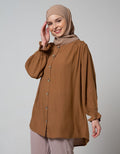 Annisa Long Sleeve Blouse Button Through Rayon Crickle