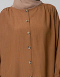 Annisa Long Sleeve Blouse Button Through Rayon Crickle