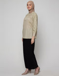 Annisa Long Sleeve Blouse Plain With Eyelet Arms
