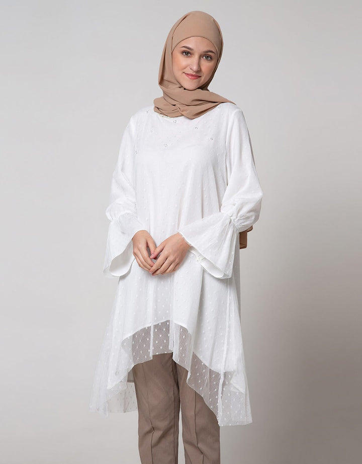 Annisa Long Sleeve Tunic Tulle Layer