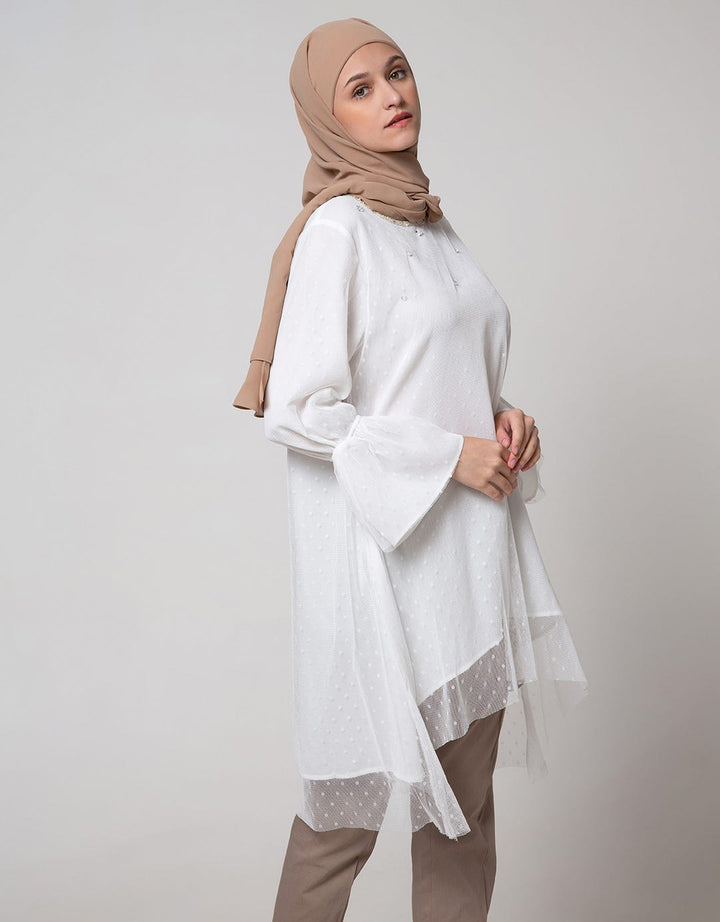 Annisa Long Sleeve Tunic Tulle Layer