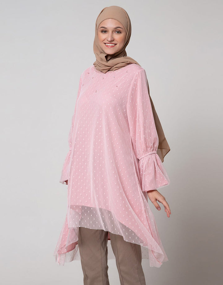 Annisa Long Sleeve Tunic Tulle Layer