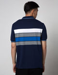 Walrus Striped Polo T-Shirt with Neck Detail