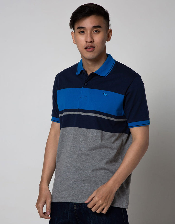 Walrus Kaos Polo Salur Motif Print