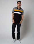 Walrus Kaos Polo Salur Print Triple Stripe