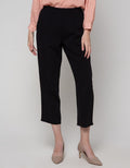 Annisa Long Pants Tapered Crop Back Elastic Waist Band