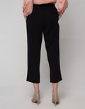 Annisa Long Pants Tapered Crop Back Elastic Waist Band