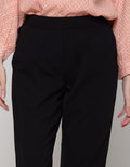 Annisa Long Pants Tapered Crop Back Elastic Waist Band