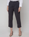 Annisa Long Pants Tapered Crop Back Elastic Waist Band
