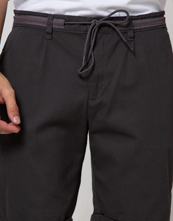 Details Short Pants Crop Drawstring Twilltape On Waist