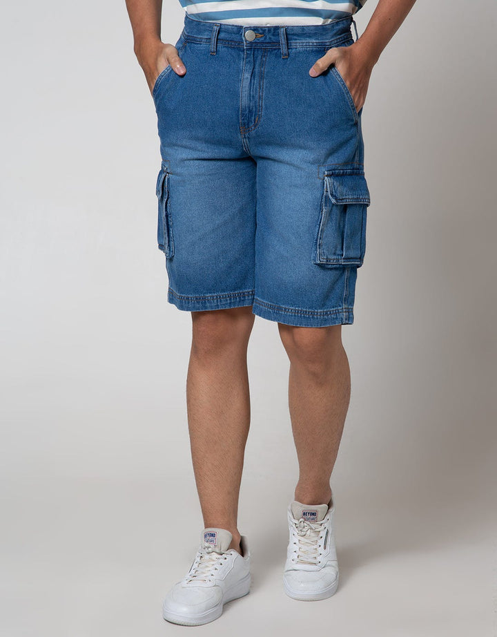 Cole Denim Short Pants Cargo Pockets