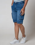 Cole Denim Short Pants Cargo Pockets