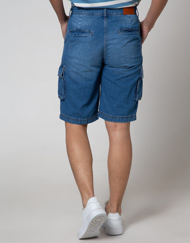 Cole Denim Short Pants Cargo Pockets