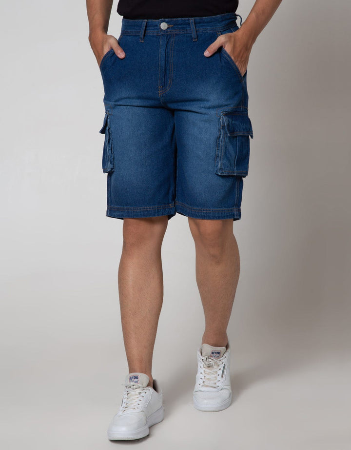 Cole Denim Short Pants Cargo Pockets