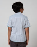 Little M Short Sleeve Shirt Stripe Motif