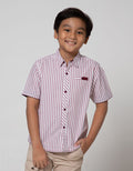 Little M Short Sleeve Shirt Vertical Stripe