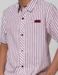 Little M Short Sleeve Shirt Vertical Stripe