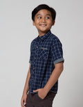 Little M Short Sleeve Shirt Kotak Chest Pocket