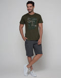 Cole Bermuda Pants Printed Wave