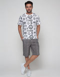 Cole Bermuda Pants Printed Matt With Vertical Pocket