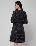 Connexion Long Sleeve Midi Dress Printed Shift