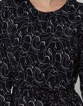 Connexion Long Sleeve Midi Dress Printed Shift