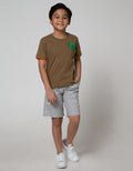 Little M Short Sleeve T-Shirt Dino Pocket Application