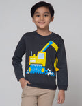 Little M Sweater Baby Terry Truck Hand Application