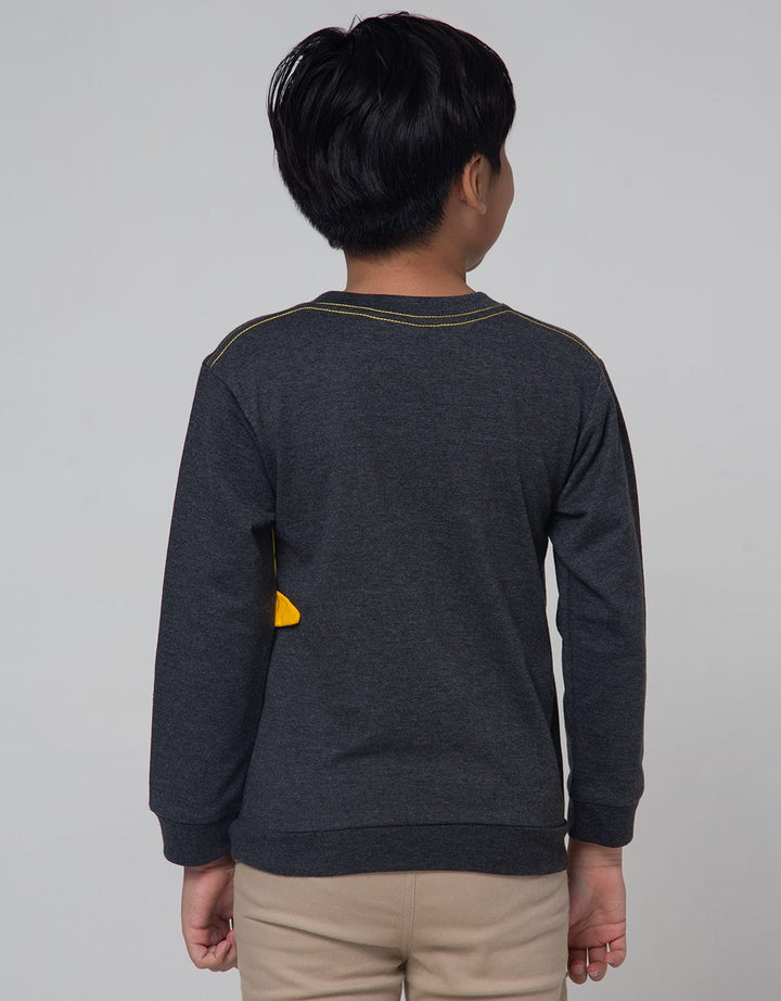 Little M Sweater Baby Terry Truck Hand Application