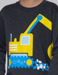 Little M Sweater Baby Terry Truck Hand Application