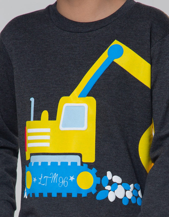 Little M Sweater Baby Terry Truck Hand Application