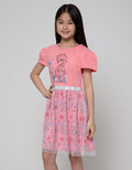 Disney Dress Lengan Pendek Tulle Print Frozen