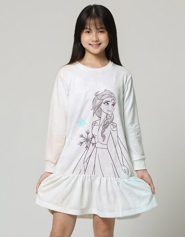 Disney Frozen Tie Dye Midi Dress Anak Perempuan