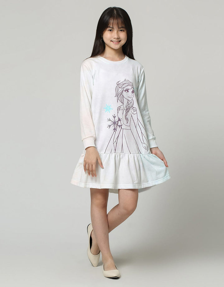 Disney Frozen Tie Dye Midi Dress Anak Perempuan
