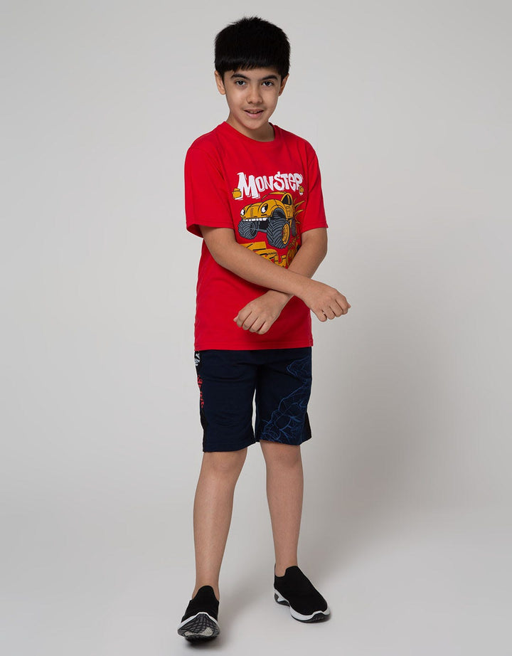 Aero Short Sleeve T-Shirt Print Monster Truc