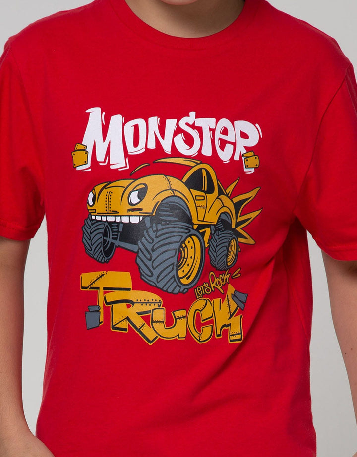 Aero Short Sleeve T-Shirt Print Monster Truc
