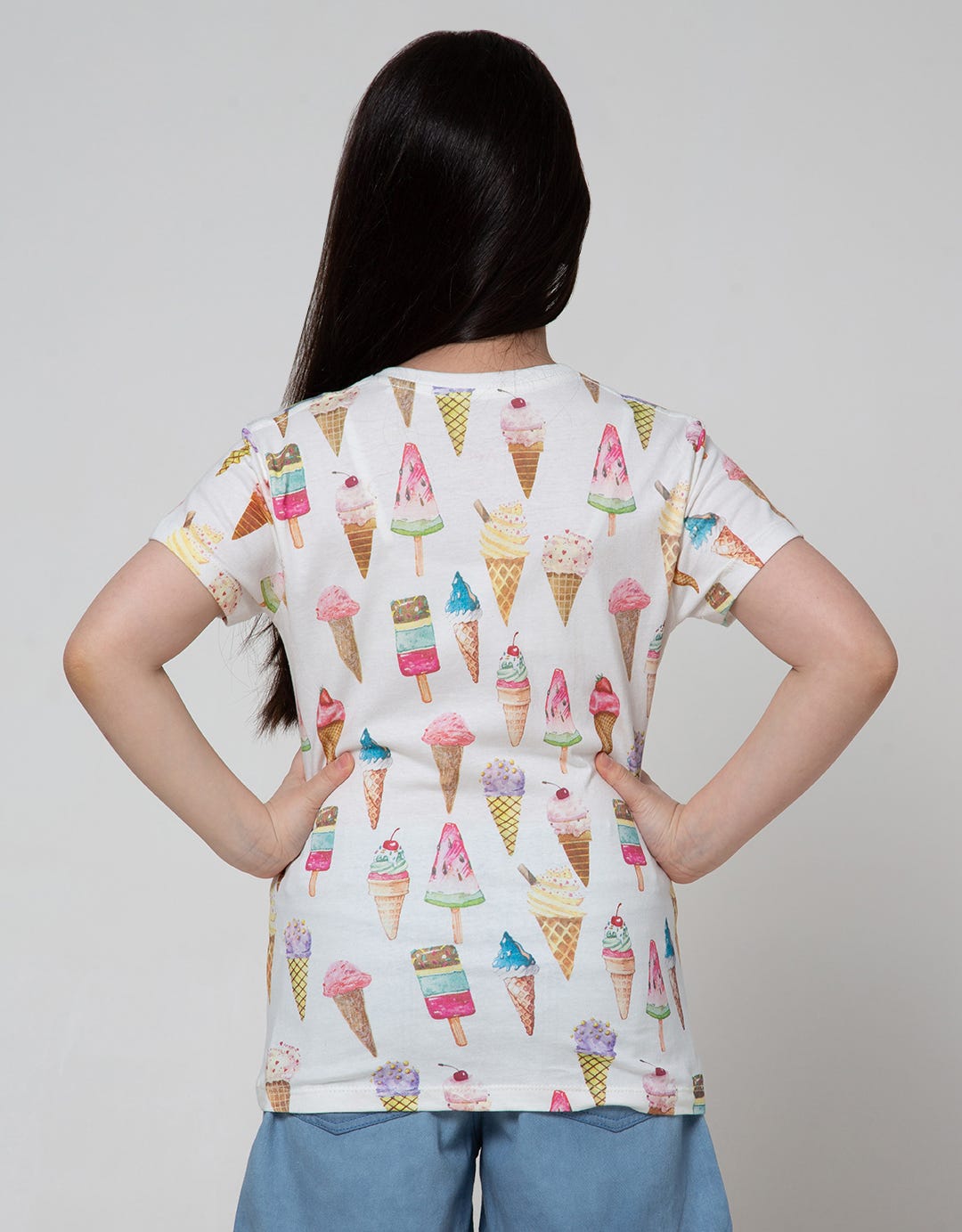 Aero Short Sleeve T-Shirt Top Ice Cream