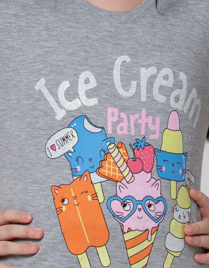 Aero Short Sleeve T-Shirt Top Ice Cream Party