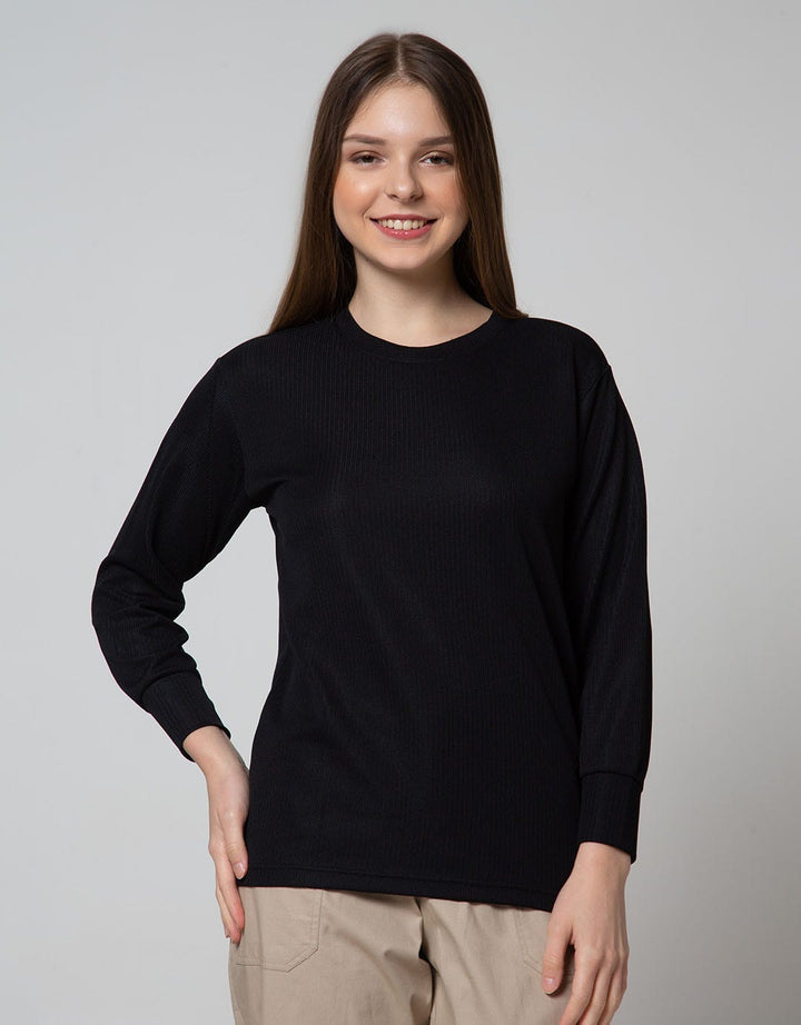 Connexion Long Sleeve T-Shirt Plain Textured
