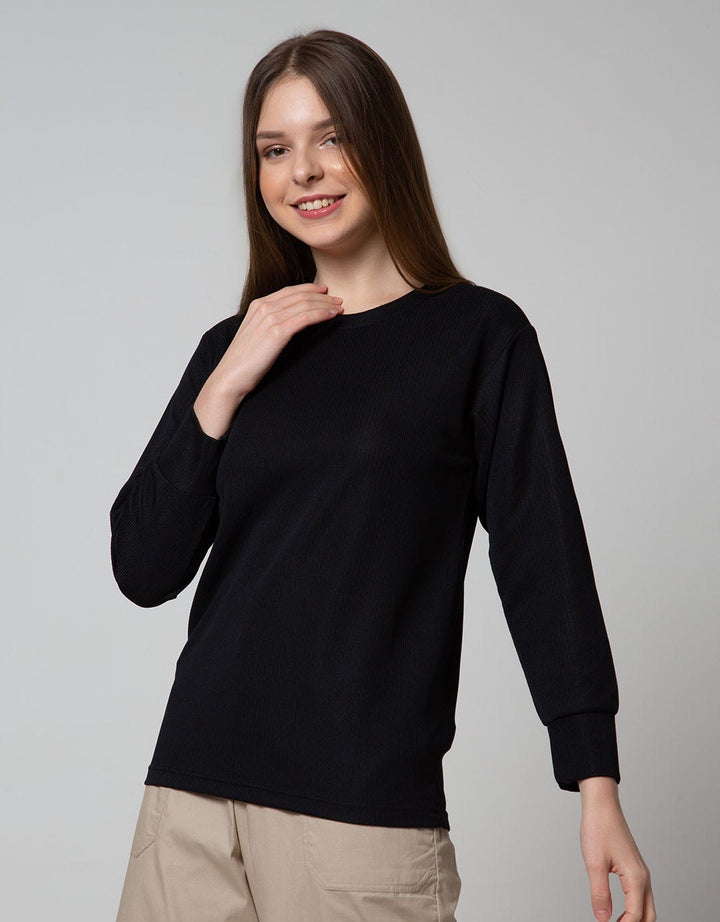 Connexion Long Sleeve T-Shirt Plain Textured